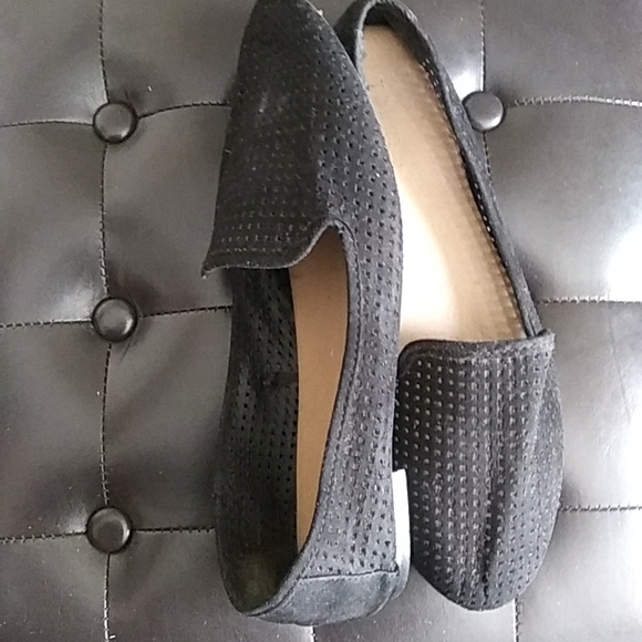 Torrid Black Faux Suede Perforated Loafers - Picture 4 of 8